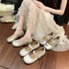 Popular French retro flat Mary Jane shoes for women's 2025 summer new one-word belt versatile single shoes with skirts to wear