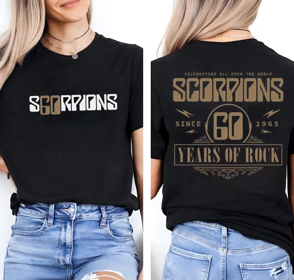 

Scorpions 1965-2025 60th Anniversary Tour 2025 T-Shirt, Legend Hard Rock Shirt Unisex T-Shirt S