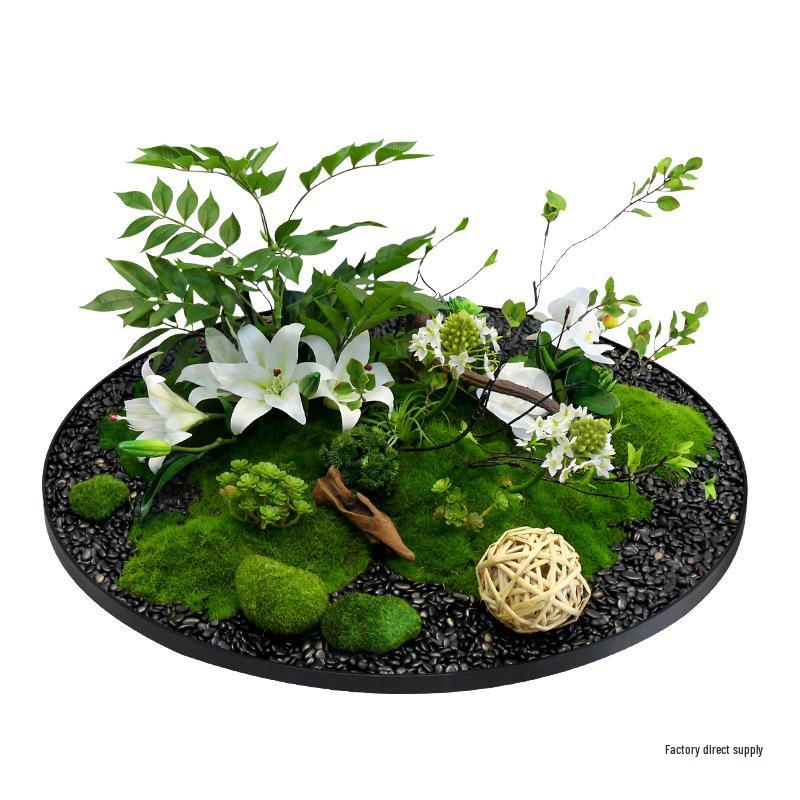 Hotel Dining Table Centerpiece: Artificial Flower Turntable Decoration for Restaurants & Private Rooms