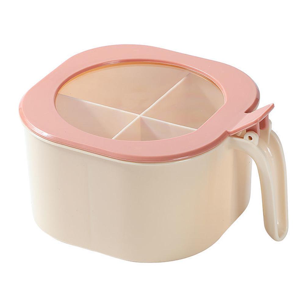 Kitchen Supplies Multi Kitchen Seasoning Box Combination Set With Lid Sealed Moisture Proof Taste Proof And Spoon Seasoning Box pink