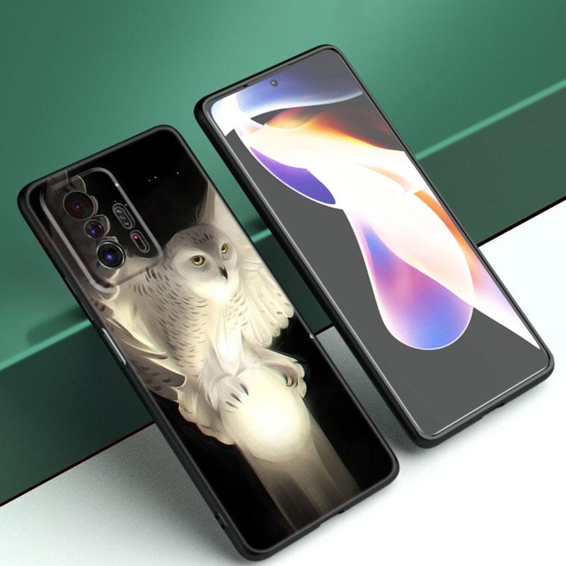 Husa de telefon cu bufniță de cerb magic pentru Xiaomi Mi A2 8 9 SE Note 10 10T 11 12 Lite 9T 11T 12S 12T Pro A3 6X 12X Husă moale TPU neagră