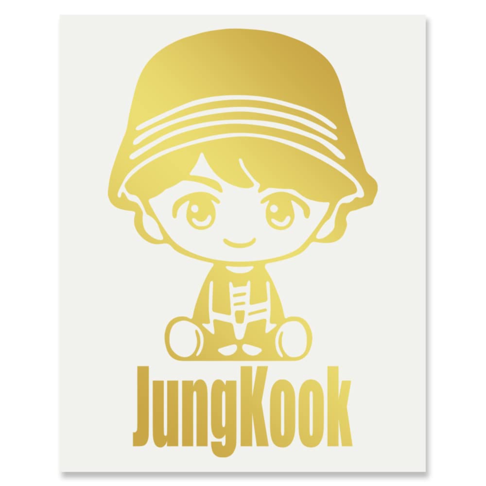 Cutting Sticker Picture Sticker S 121g S, Only, "JungKook" Gold,