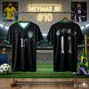 2026 Uomo Neymar Jr 10 Brasile Maglia da Calcio Classica Gialla Verde Stampata Manica Corta Maglietta da Calcio Poliestere Abbigliamento Sportivo per Tifosi