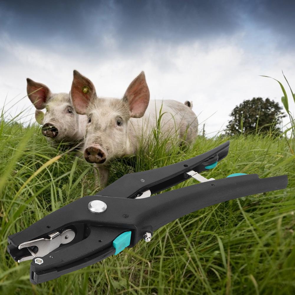 Automatic Rebound Pig Cow Cattle Poultry Ear Tag Plier Applicator Puncher Tagger Identification Tool