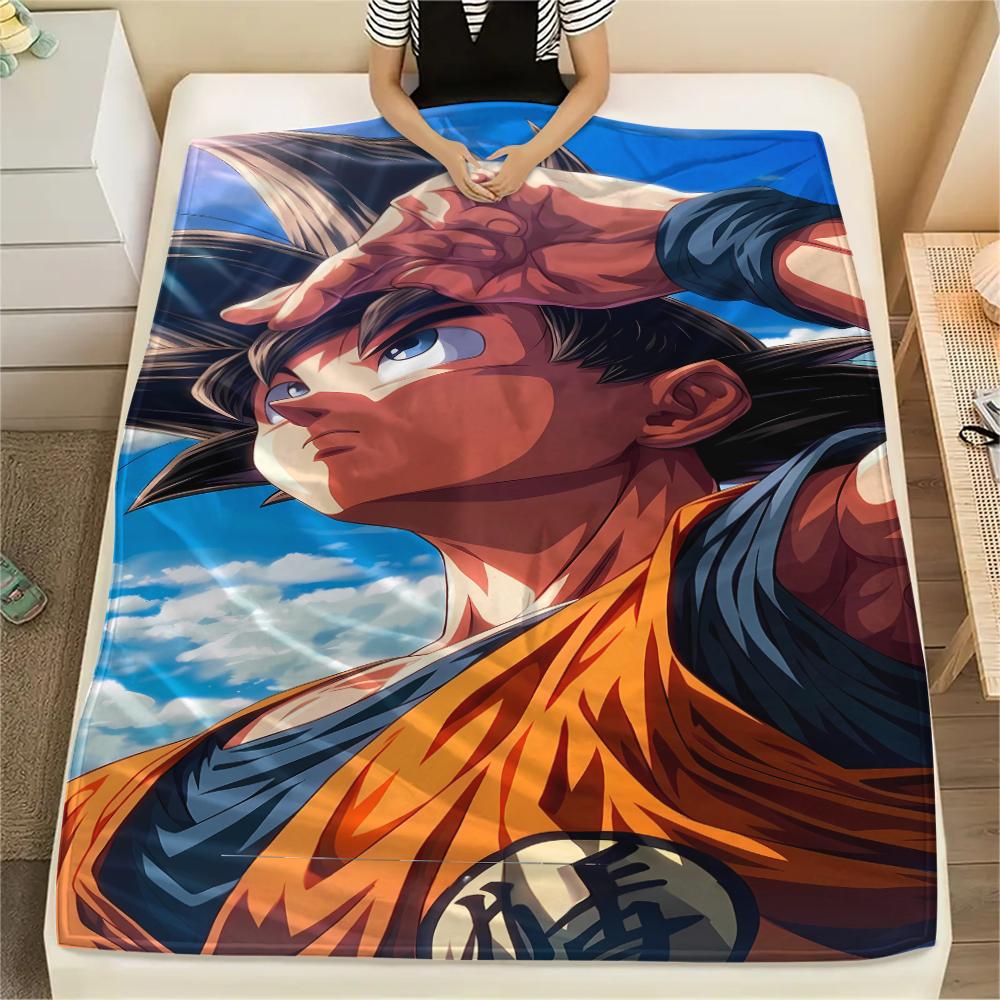 Dragon Ball Characters Print Flannel Blanket,High Quality Comfortable for All Seasons,Home Decor,Warmth and Comfort,Perfect for Christmas Gifts