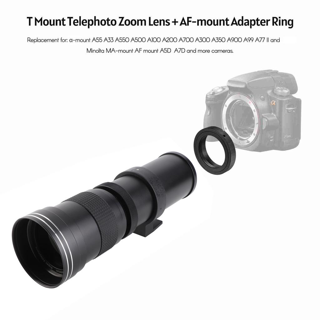 Camera MF Super Telephoto Zoom Lens F 8.3 16 420 800mm Universal 1 4 Thread Replacement for Alpha Mount A55 A33 A550