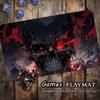 Red Skull Demon Game Playmat Non Slip Rubber Large Desk Mat Stitched Edge For Trading Card Game Laptop Computer Home Gaming Work