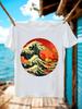 Japanese Kanagawa Wave Graphic Tshirt Graphic Tshirt - Bl...