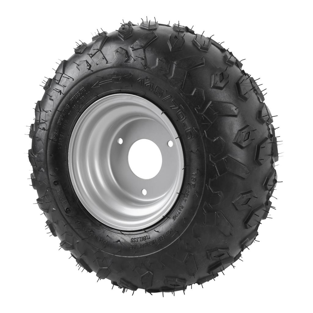 145 70 6 145x70 6 Tire Aluminum Alloy Tubeless Tyre for Mini Bike ATV Quad Off Road Go Kart Golf Cart
