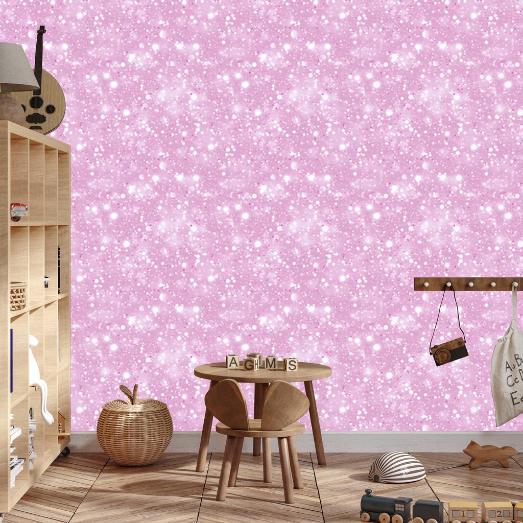 Powder Pink and Lavender Glitter Wallpaper for Living Room and Bedroom 50x1000