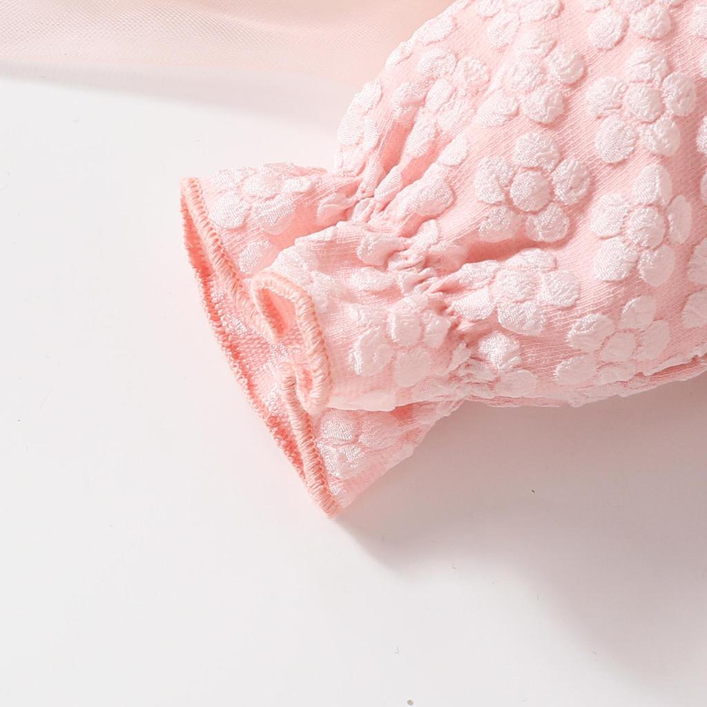 Süßer Netzanzug für Kleinkinder: Langärmlige Jacke, Schmetterlingswestenkleid und Haarband für Herbst/Winter.