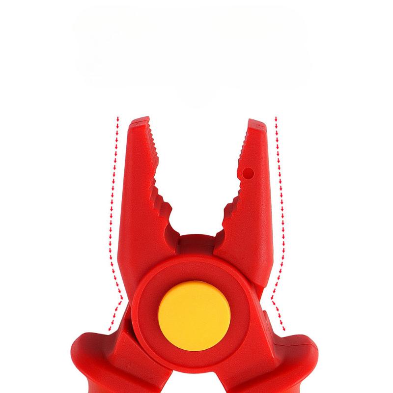 Solid Insulated Plastic Pliers 1000V High Voltage Resistant Non-slip Handle Insulated Wire Pliers Needle-nose Pliers