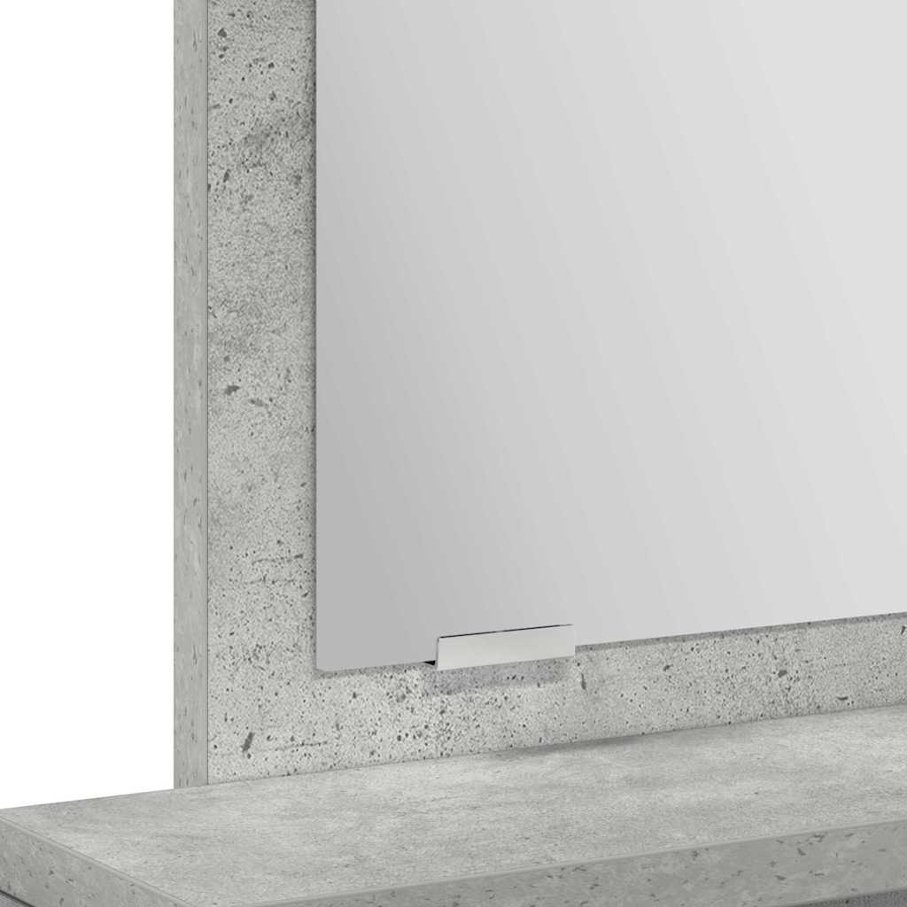 Makeup Table Concrete Grey 50 x 41 x 140 cm Particleboard