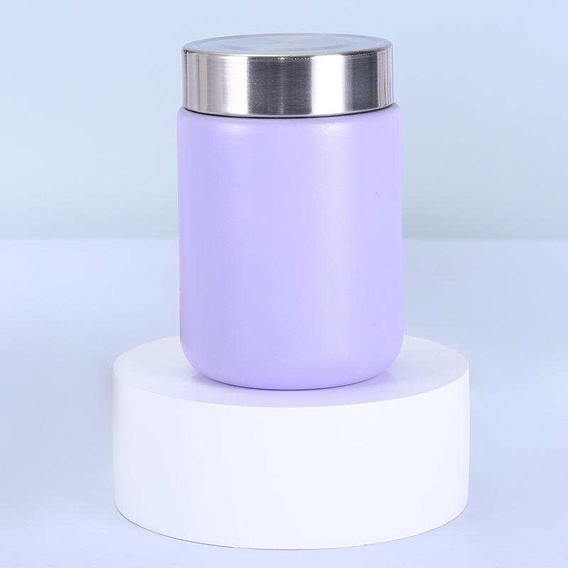 200ml Mini 304 Stainless Steel Insulated Food Jar, Matte Color Vacuum Flask for Lunch & Soup
