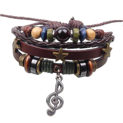 LUXY MOON New Exaggerated Fashion Note Bracelet Star Weave Bracelet Jewelry