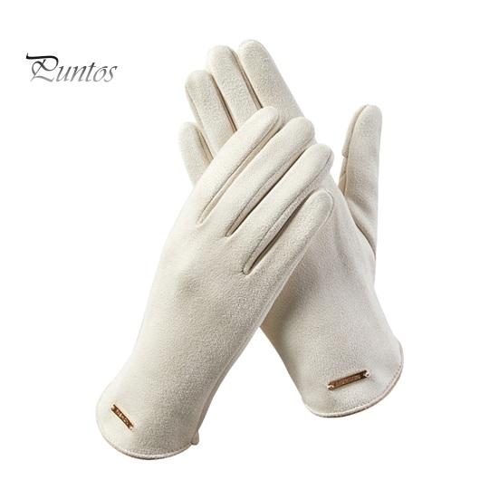 

1 пара зимних стеганых теплых перчаток, однотонные, с сенсорным экраном, ветрозащитные, износостойкие перчатки для верховой езды на лыжах для женщин бежевый