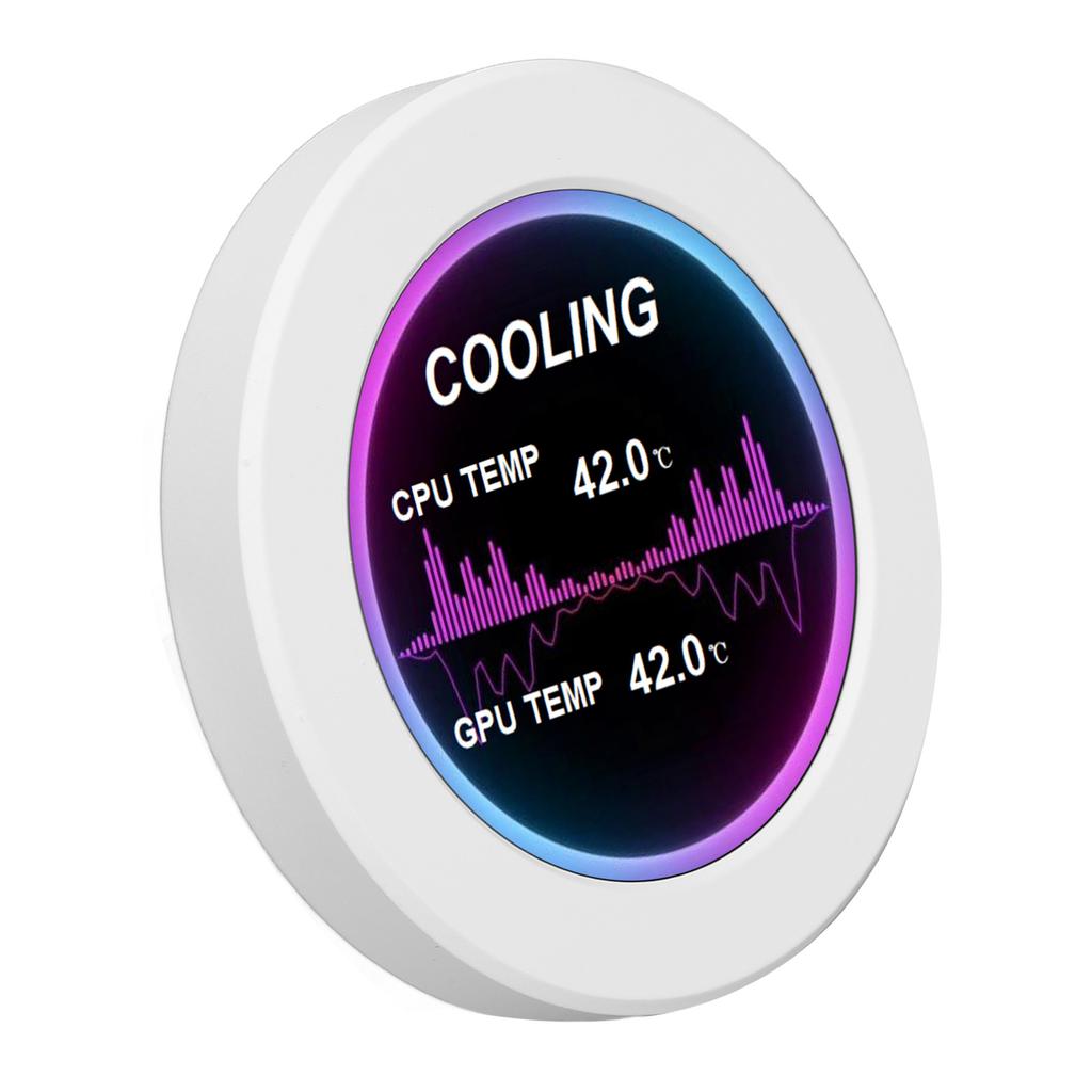 2.1 Inch IPS PC Temperature Display for Water Cooling Systems AIDA64 Round Type C PC CPU Data