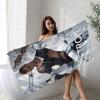 Game D-Detroit Become Human Microfiber Beach Towel Absorbent Quick Dry Soft Yoga Swimming Resort Mountain Climbing Towel