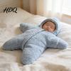 Pigiama Comodo per Bambini Tuta a Stella con Cappuccio in Cotone con Cerniera per Neonato Bambino Sacco a Pelo da Notte Abbigliamento da Viaggio per Neonati Morbido Finta Lana