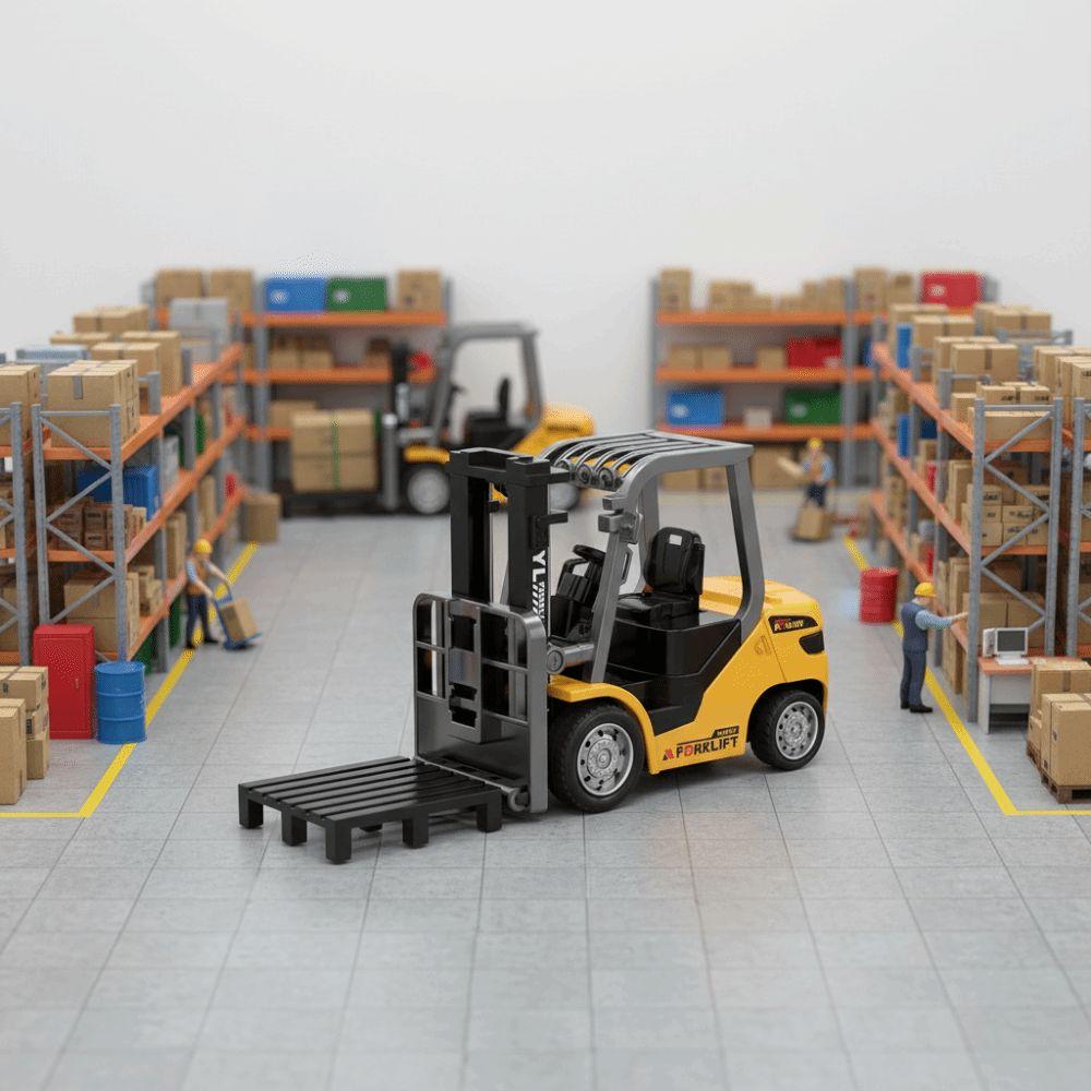 Full Proportion Zinc Zinc Alloy Forklift Variable Speed Rc Forklift Forklift With Pallet  Desktop Toy