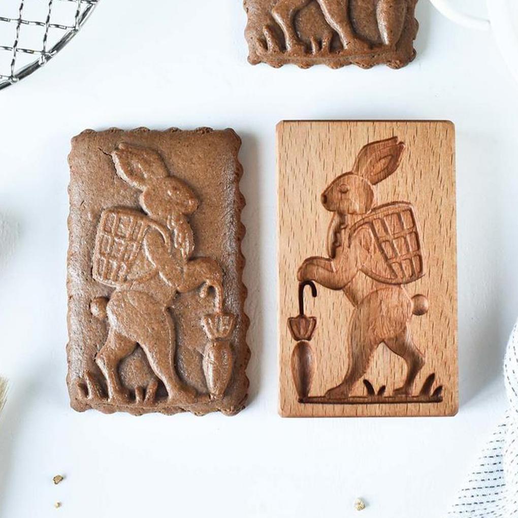 Dřevěná forma na sušenky Perníková sušenka Čokoládové formičky Cukrářská DIY Výroba Formička Domácí Pekařské Pečicí Gadžety Pečicí Nádobí Dárky