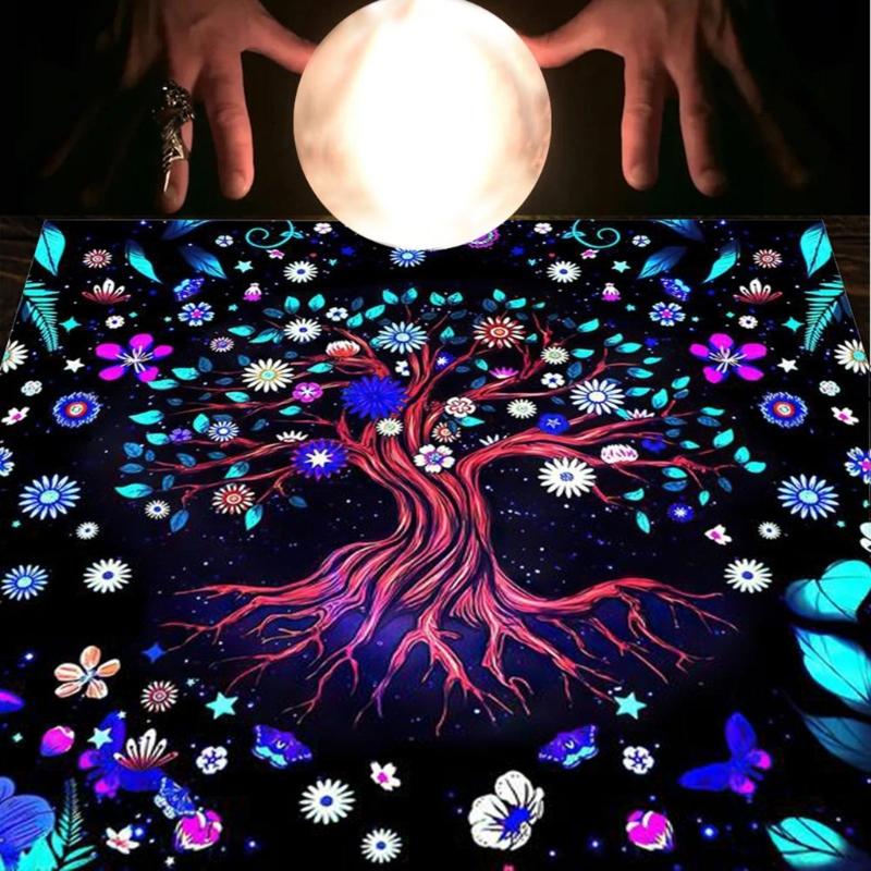 Square Shape Pendulum Divinations Mat Altar Tablecloth Board Game Card Pad Rune Table Cloth Metaphysical Board Game Mat