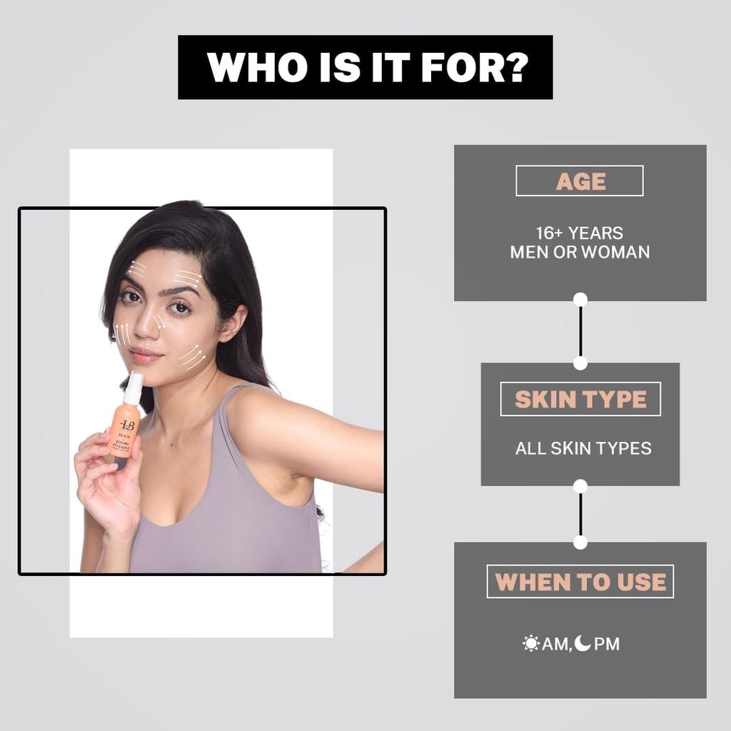 House of Beauty Pfirsich & Jojoba Gesichtswasser mit Vitamin E, Feuchtigkeitsspendendes & Erfrischendes Gesichts-Toner-Spray, Beruhigt, Nährt & Stellt den pH-Wert wieder her- (30ml)