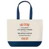 Tote Bag - PLANETEE - Shopping Blue Girlfriend Also Awesome - Cotton - Blue - Printed In France