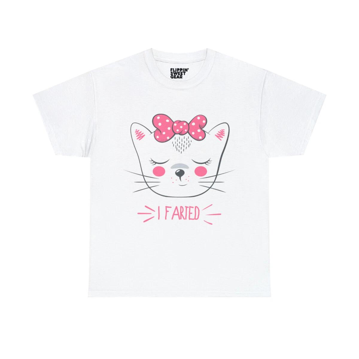 I Farted Funny Cat Graphic Tee Shirt L