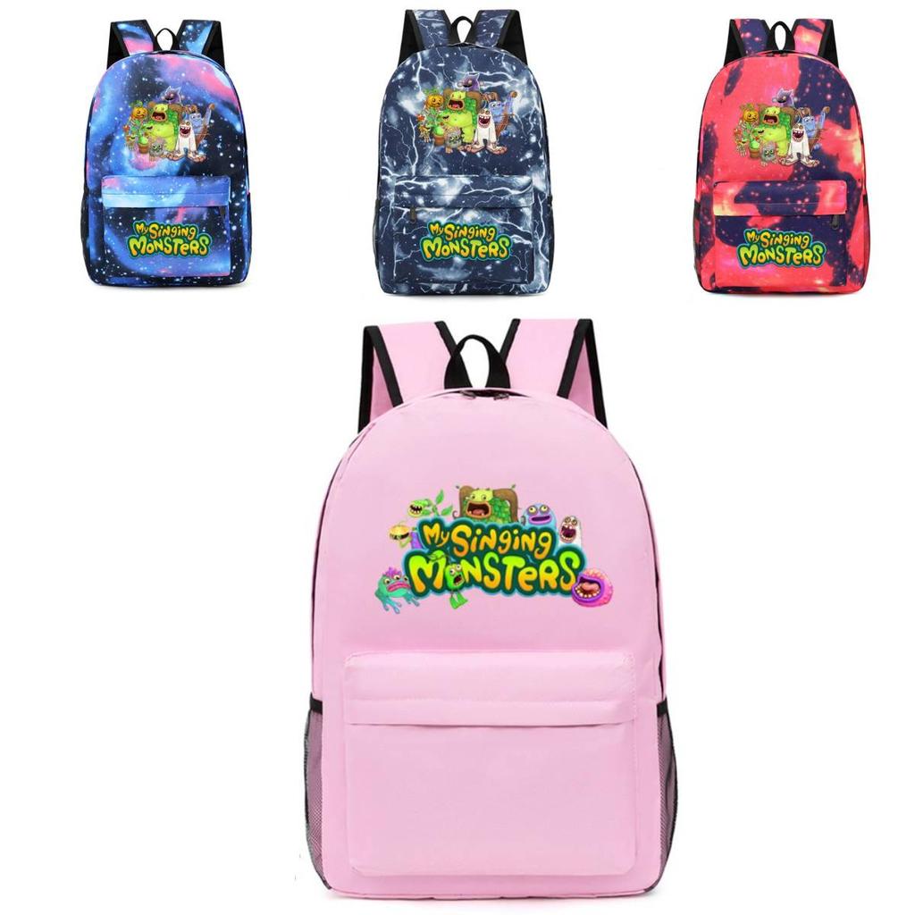 My Sing Monsters Game Style Backpack Load Reduction Waterproof Large Capacity