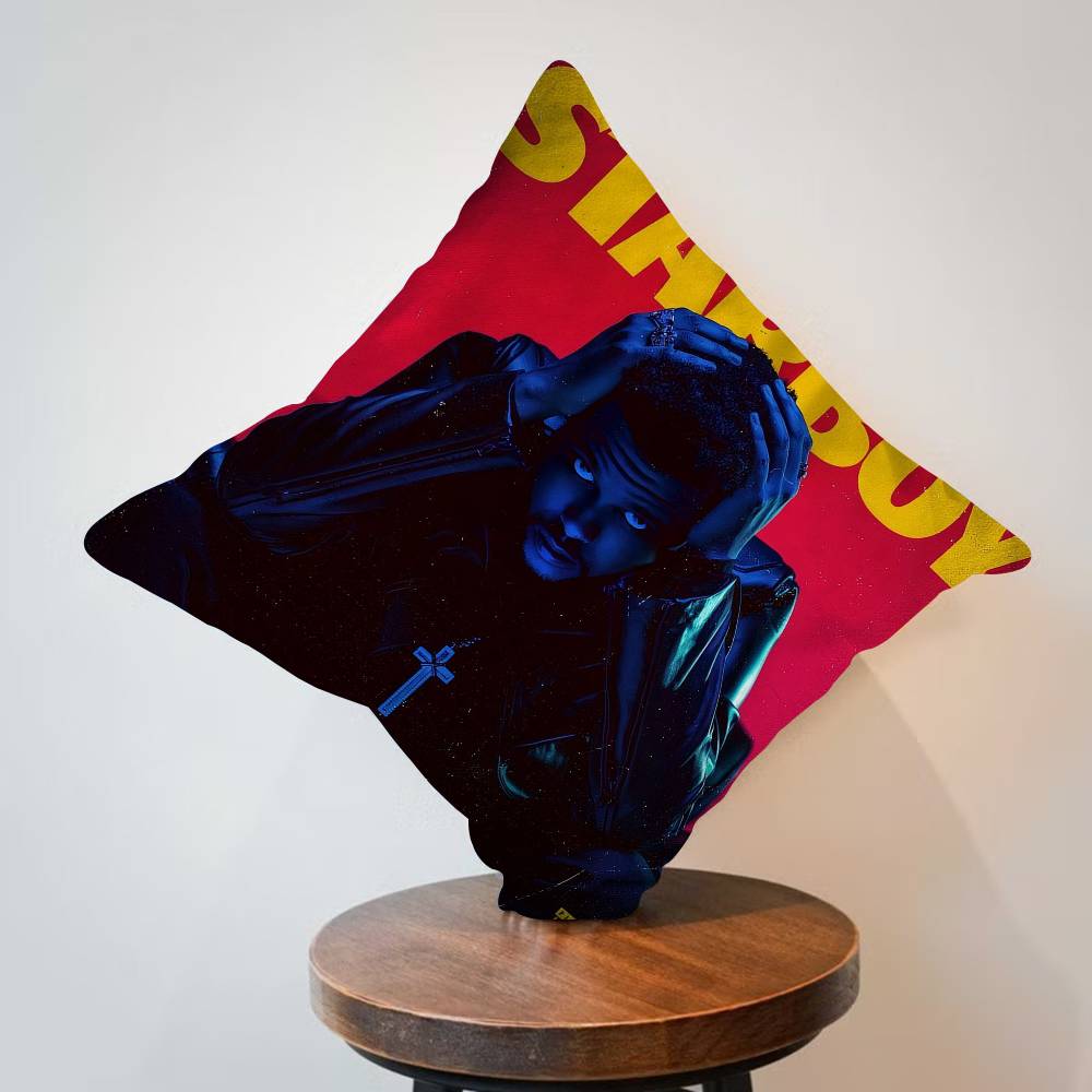 Hip Hop Music Hot Album Star The Weeknd Starboy Cushion Cover Pillowcase Upholstery Sofa Throw Pillow Home Decor Pillowcas