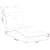 Sun Lounger Cushion VIANEN 100percent  Polyester Red 200 x 60 x 8 cm