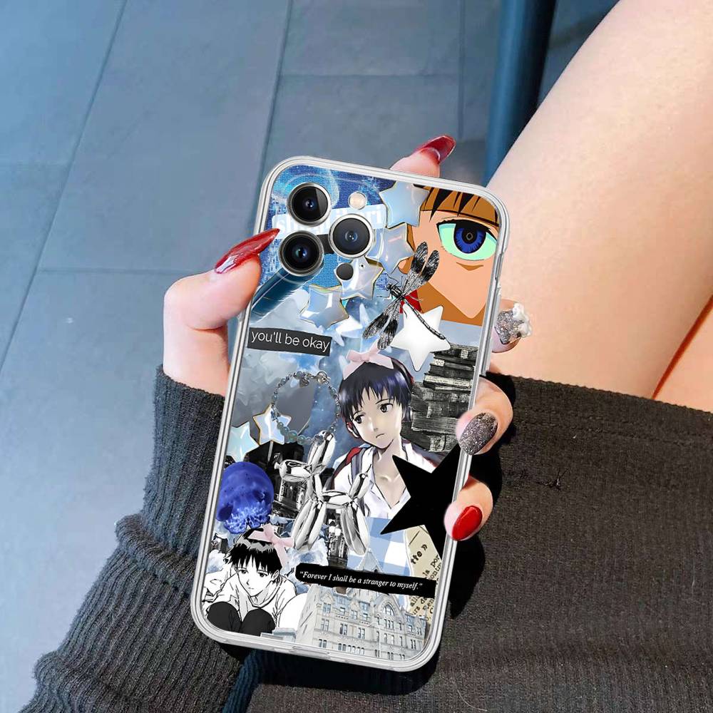 

N-Neon G-Genesis E-Evangelion For IPhone 17 16 15 14 13 12 11 Pro Max Plus Mini Funda For Transparent Cover iPhone 16 plus