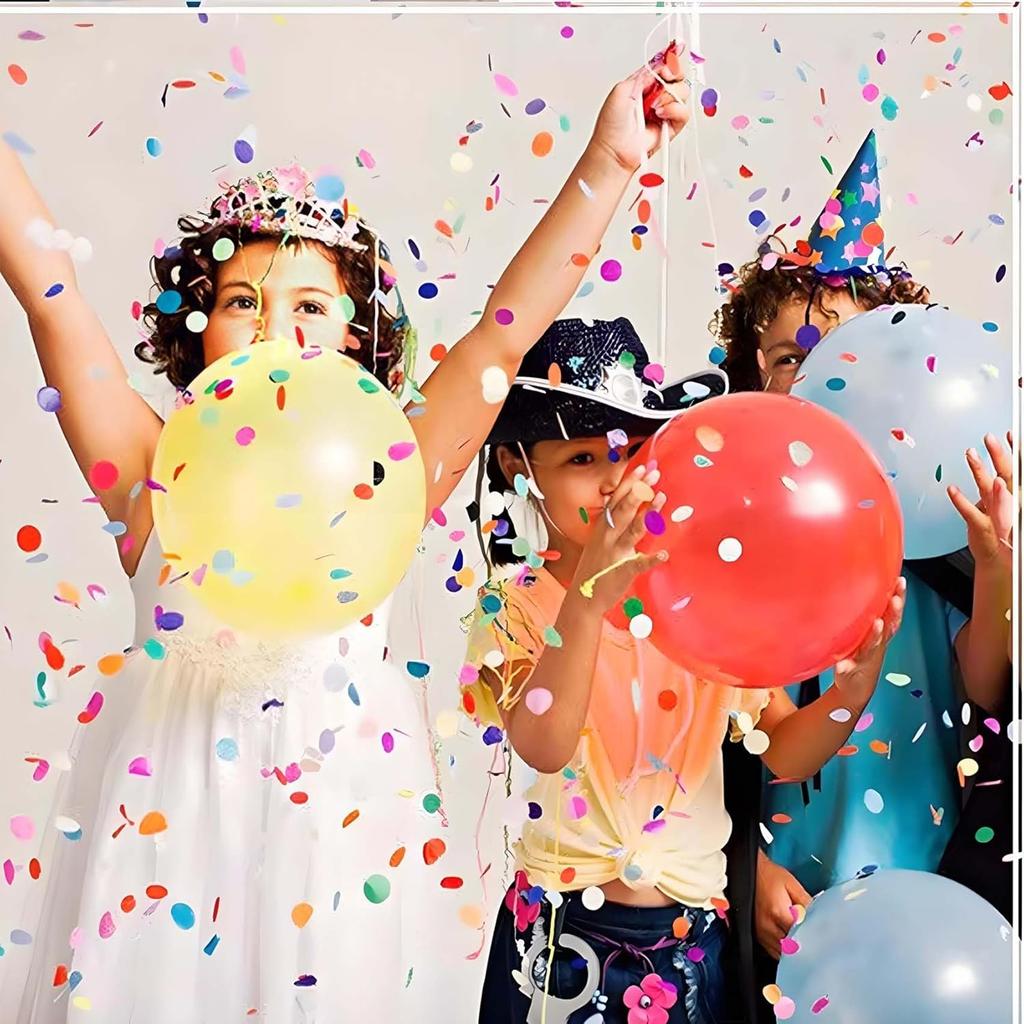 Rainbow Metallic Foil Confetti 8000 Pcs Multicolor Shiny Round Table Confetti for Fill Balloon Wedding Graduation Party Decorations,60g of pack