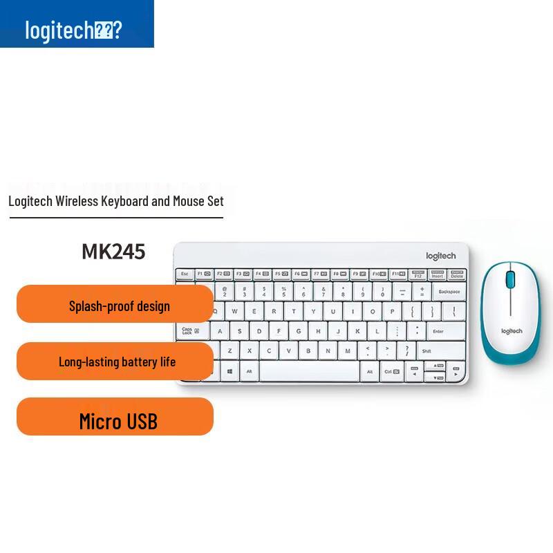 

Logitech MK245 Nano Wireless Keyboard Mouse Combo