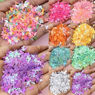 Moda Hanmade Calado Hoja de Ginkgo 6.8*6.2mm 1000Pzs Lentejuelas Decorativas Acrílicas de Resina PVC Mini Lentejuelas Multifuncionales