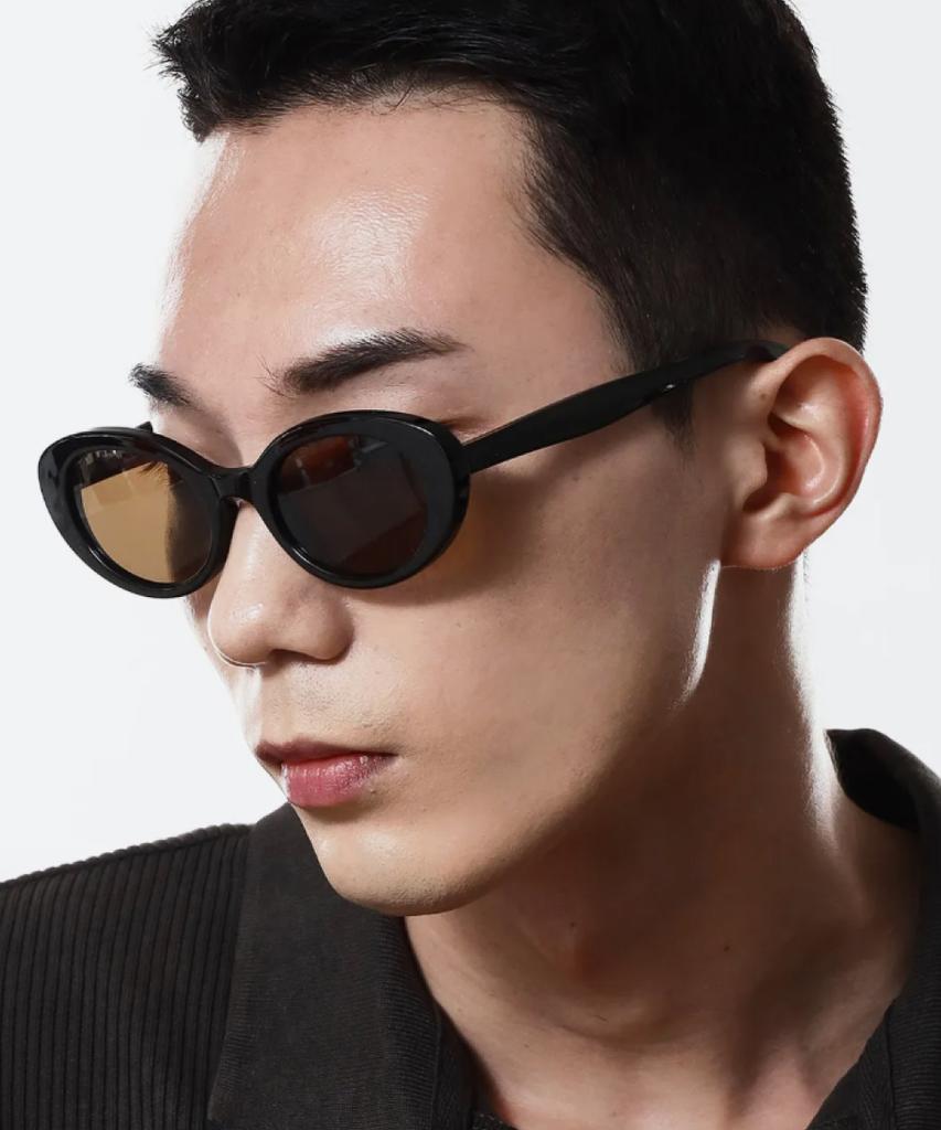 Hangeul Oval Sunglasses Brown