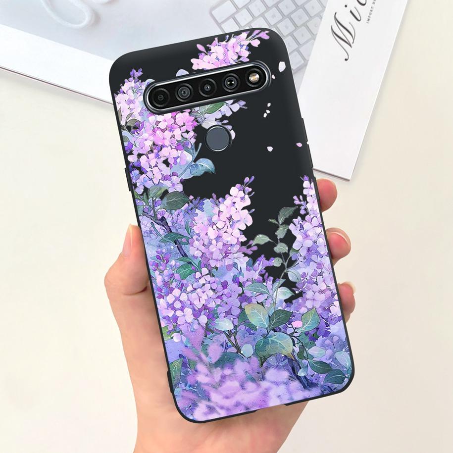 Para Funda LG K61 LMQ630EAW LM-Q630 Flor de Moda Suave Coque Fundas de Teléfono Para LG K61 2020 K 61 Cubierta Trasera de Silicona Para LGK61 Funda