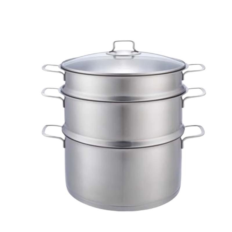 SuLe 304 Stainless Steel 28cm Double-Layer Steamer Pot