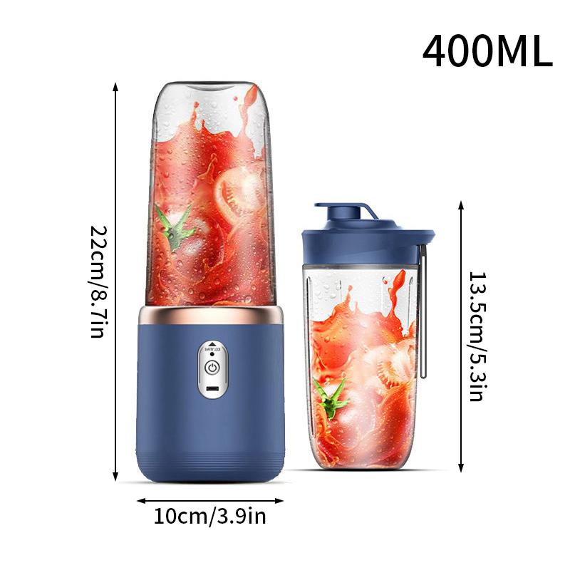 

Портативный электрический стакан-соковыжималка мини-блендер для смузи и коктейлей USB 400 мл дорожный стакан-соковыжималка для фруктов ручной фруктовый блендер стакан для сока синий