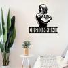 Custom Metal Football Nameplate, Black Iron Silhouette Wall Art, Matte Finish Home Decor for Living Room Door