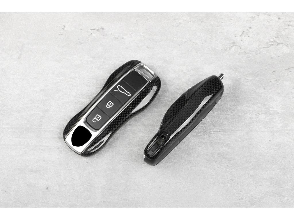 Porsche Kohlefaser Schlüsselhülle für 718, Cayenne, Macan, Taycan, Panamera, 911