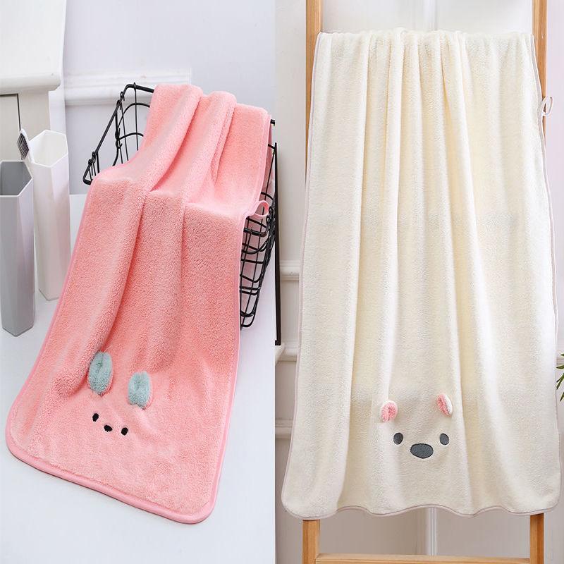 2-teiliges Badetuch aus reiner Baumwolle für Erwachsene, saugfähig und fusselfrei, Badetuch für Damen, Haushaltstuch, hautfreundlich und weich