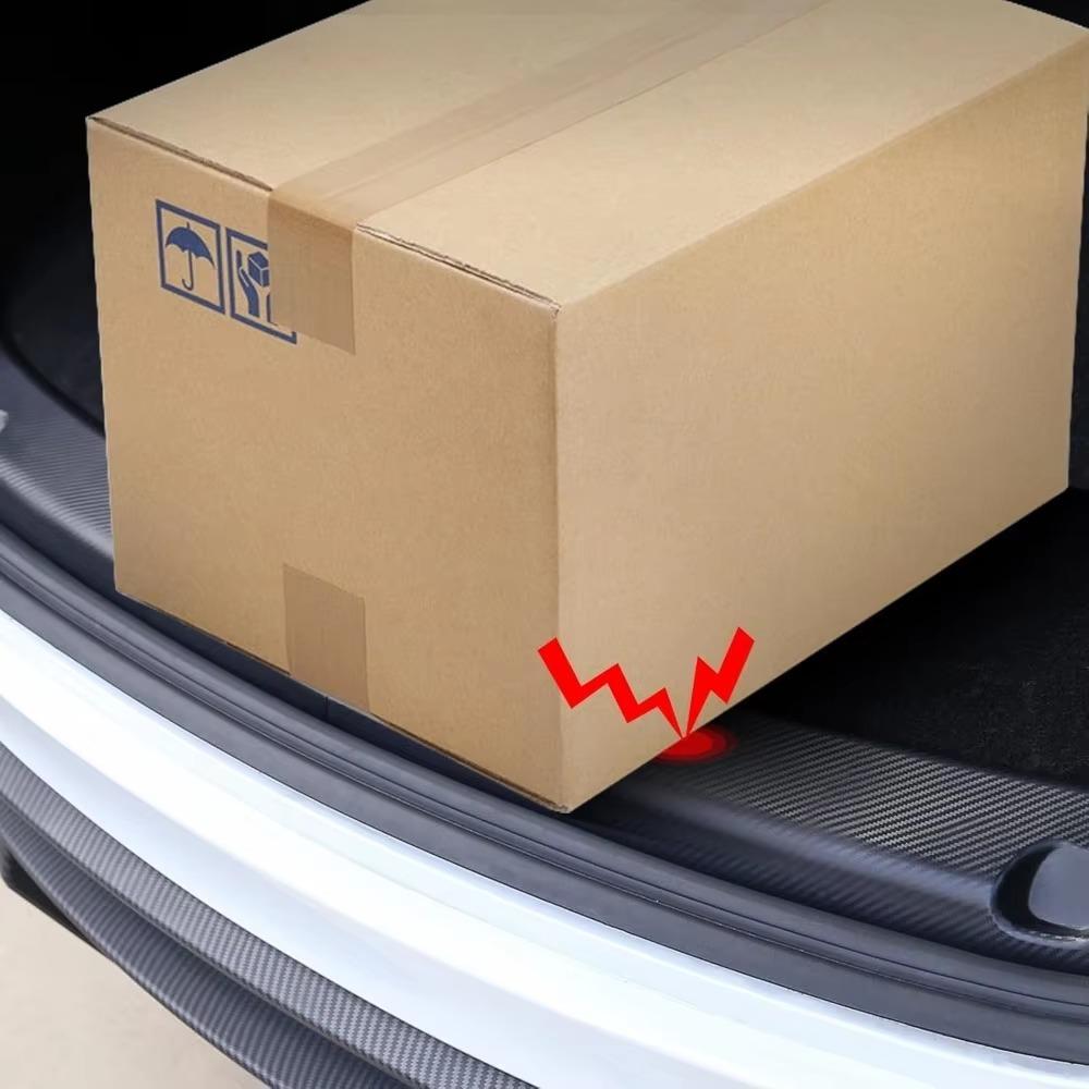 Rear Bumper Guard for Tesla Model Y 2025- 2025 ABS Trunk Door Sill Protector 3D Carbon Fiber Pattern Car Interior Accessories