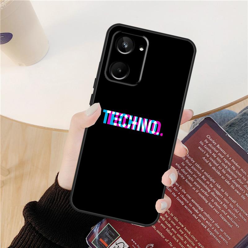 

Techno Music Case For Realme C61 C67 C53 C55 C75 C51 C21Y C25S GT 6 6T 5 GT7 Pro 10 11 12 13 14 Pro Plus Realme GT7 Pro
