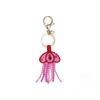 Handmade Jellyfish Patch Keychain Rhinestone Beads Bag Charm Handmade Keychain  Holiday Gift