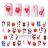 Nail Art Stickers Ins Valentine's Day Romantic Bear Love Letter Love Tree Watermark Sticker