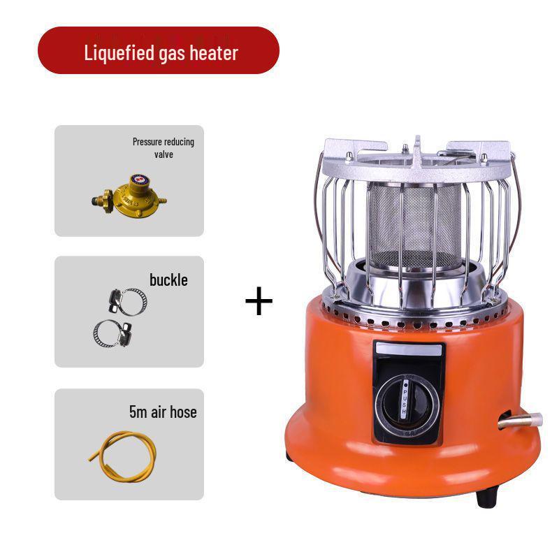 Multifunctional Outdoor Gas Heater & Ice Fishing Stove - Natural & Liquefied Gas, Rapid Heating, Energy-Saving