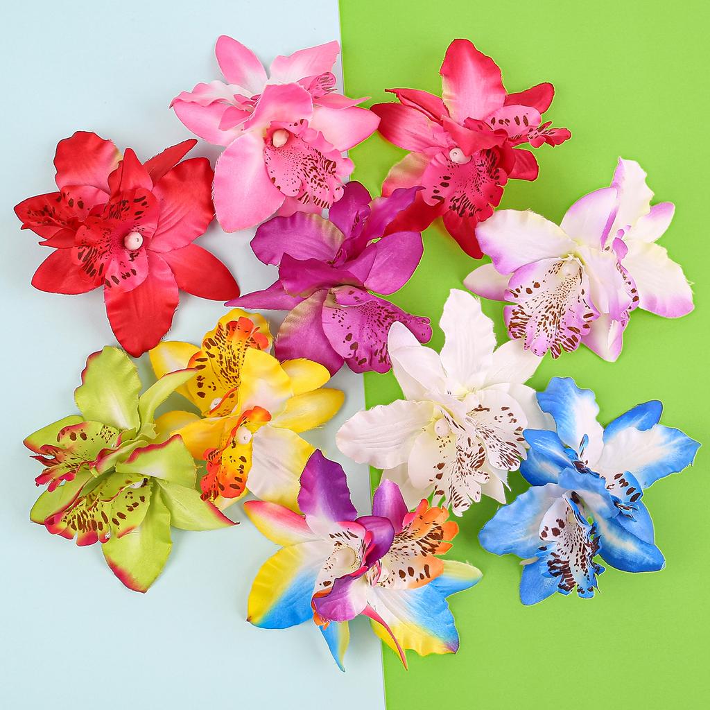 Fashion Simulated Flower Hair Clips Hairpins for Women Orchid Floral Barrettes Clips for Girls Ladies Korean Hair Accessories