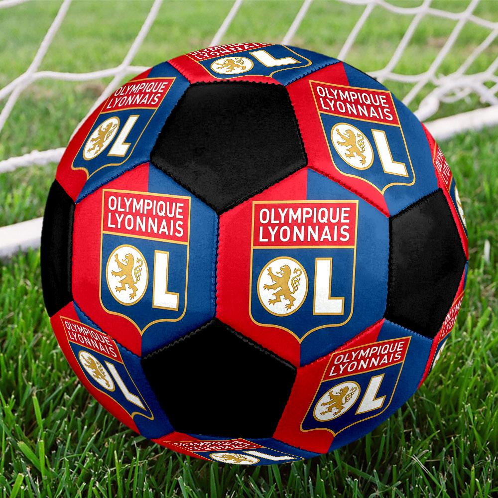 1PZ Pallone da calcio Olympique Lyonnais taglia 5 Pallone da calcio indoor Praha Colorato Per tutte le età Cucito a macchina PVC Pronto per la competizione Resistente Ad alto rimbalzo